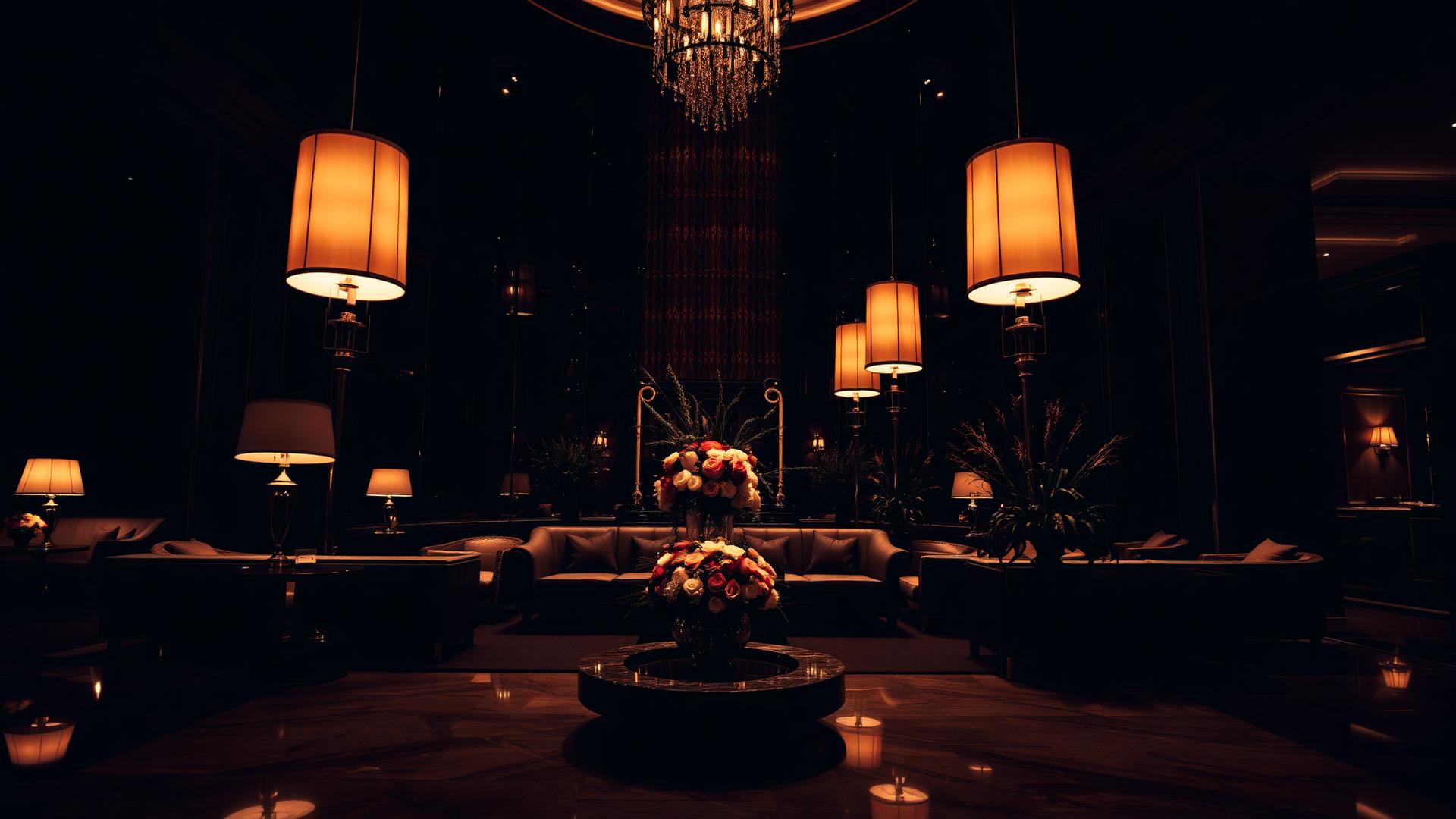 Lobby de hotel sofisticado